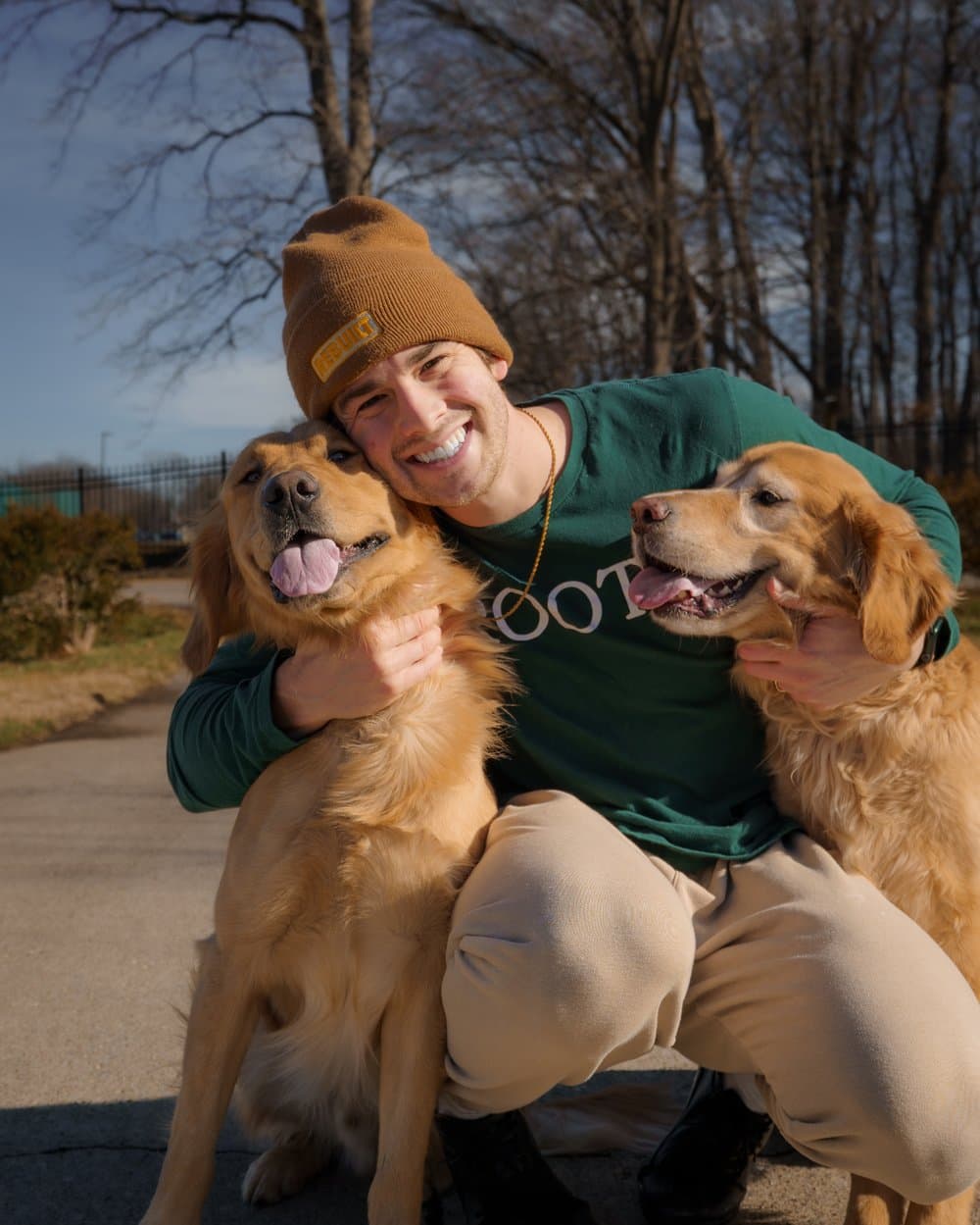 Ian with his dogs